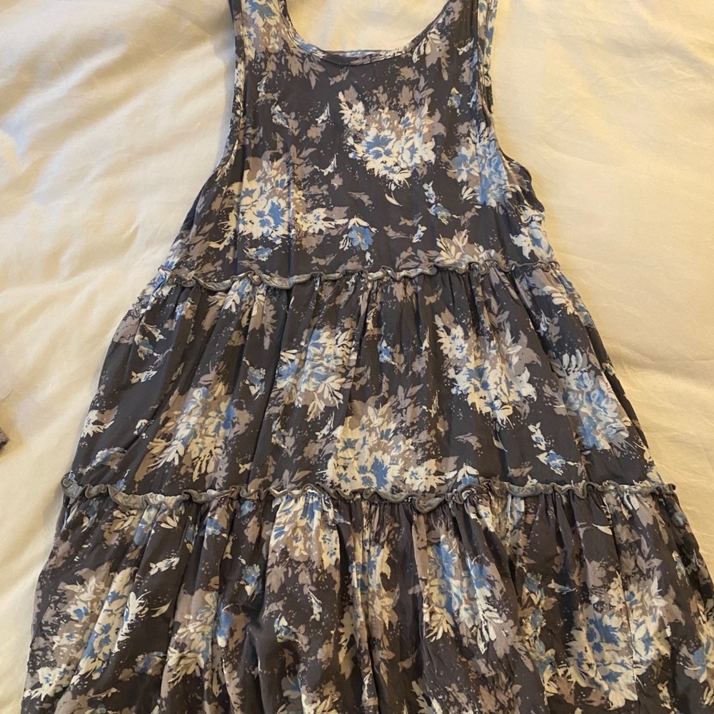 floral open back dress